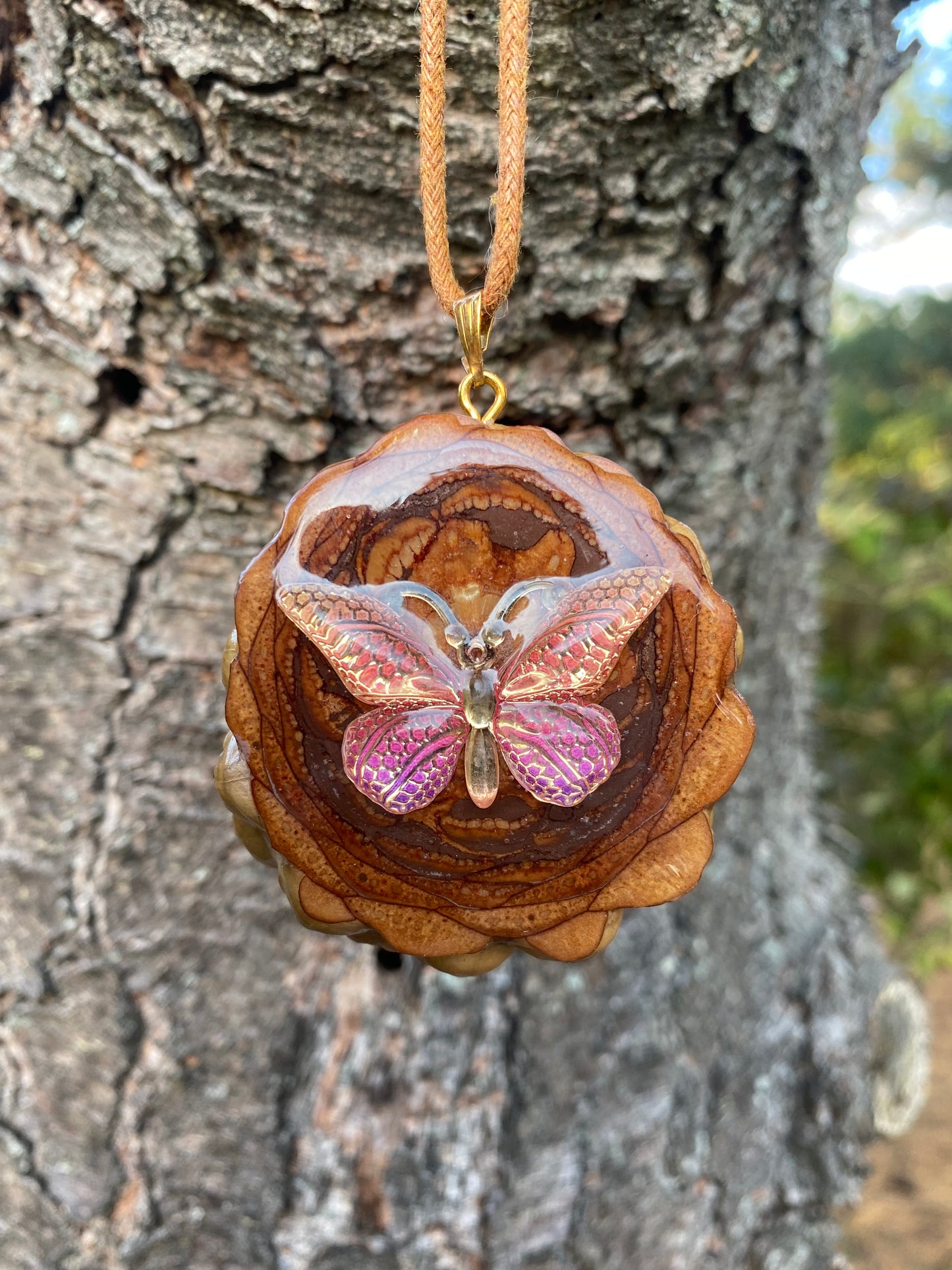 Sunset Goddess Pinecone Pendant