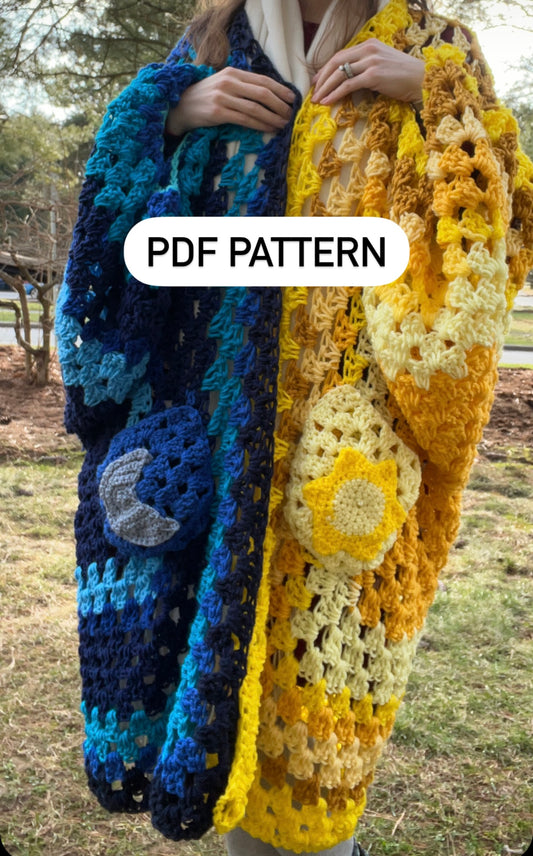 Sun and Moon Cardigan PDF Pattern