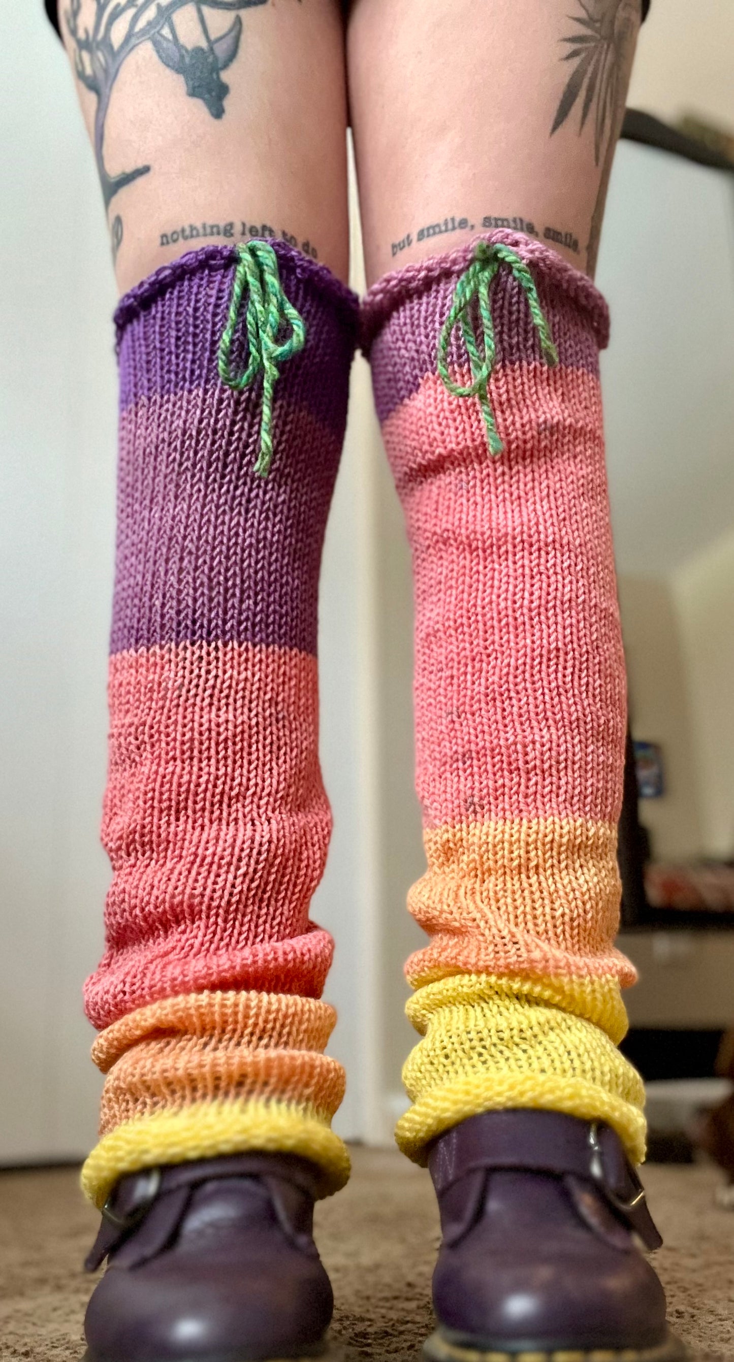 Sunset Sherbet Knit Leg Warmers