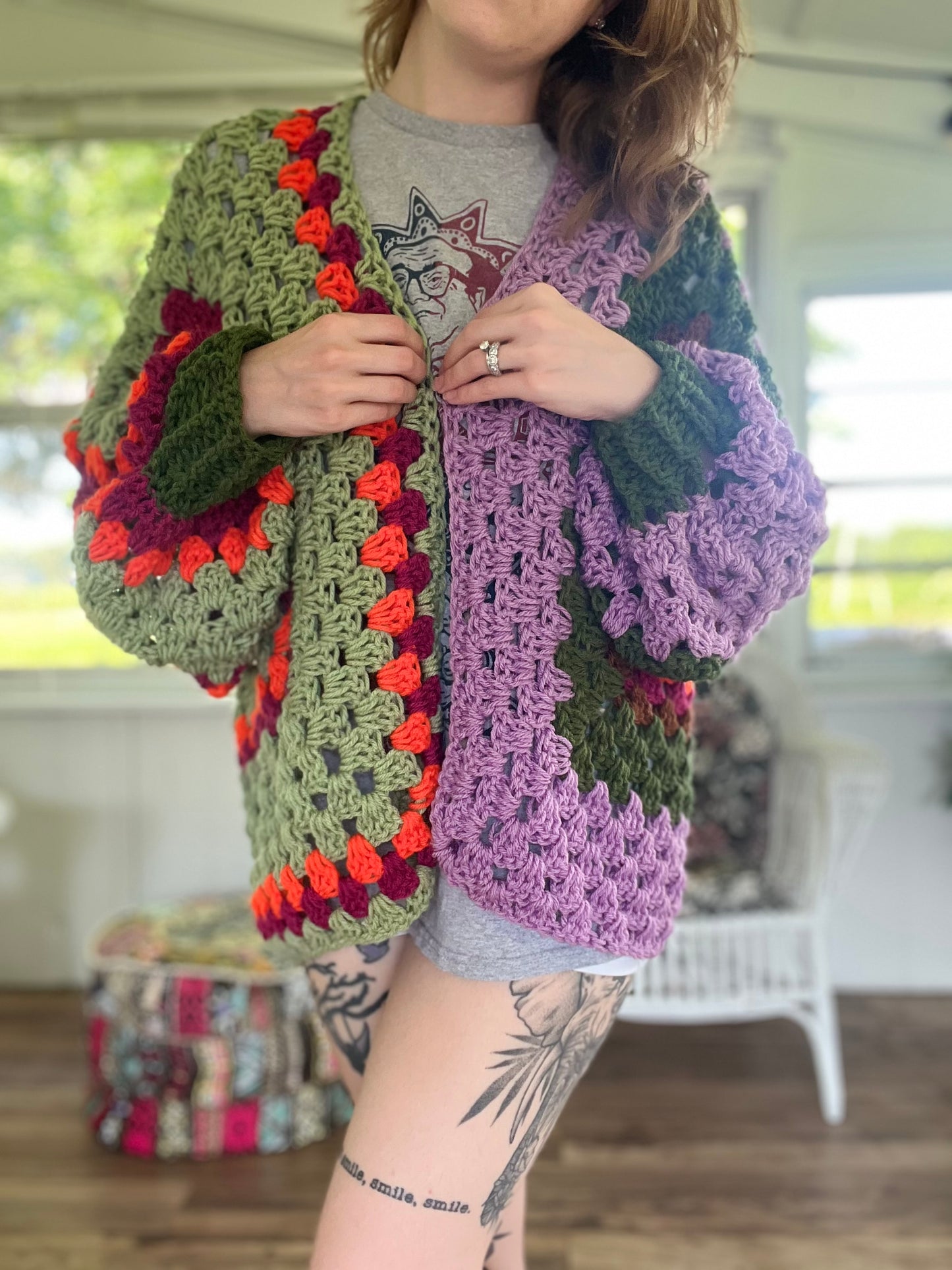 Scrap Yarn Campfire Cardigan XS-L