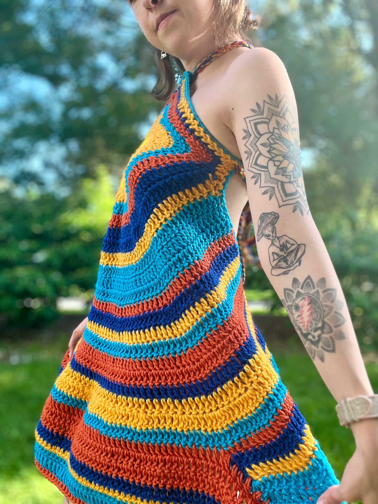 Sun Goddess Crochet Sundress XS/S/M/L