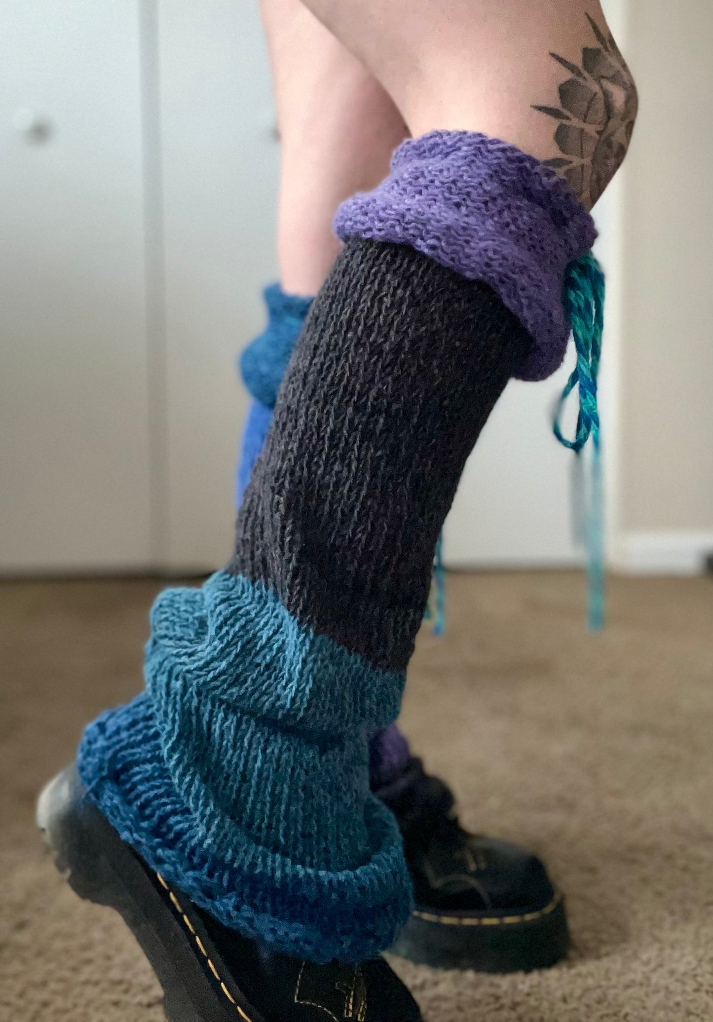 Cloud Cakes Knit Crochet Hybrid Legwarmers