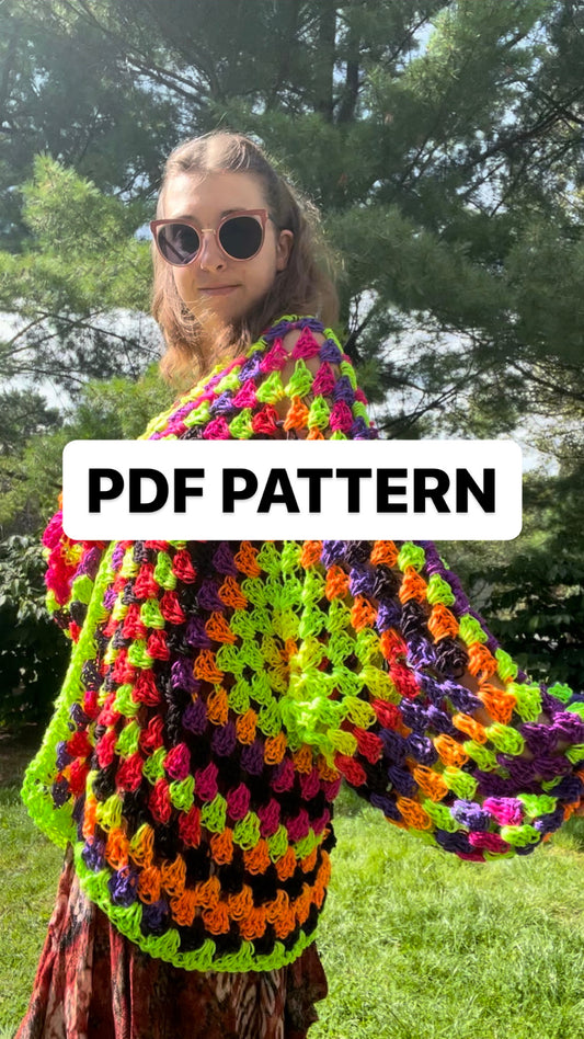 Blacklight Barbie Cardi PDF Pattern