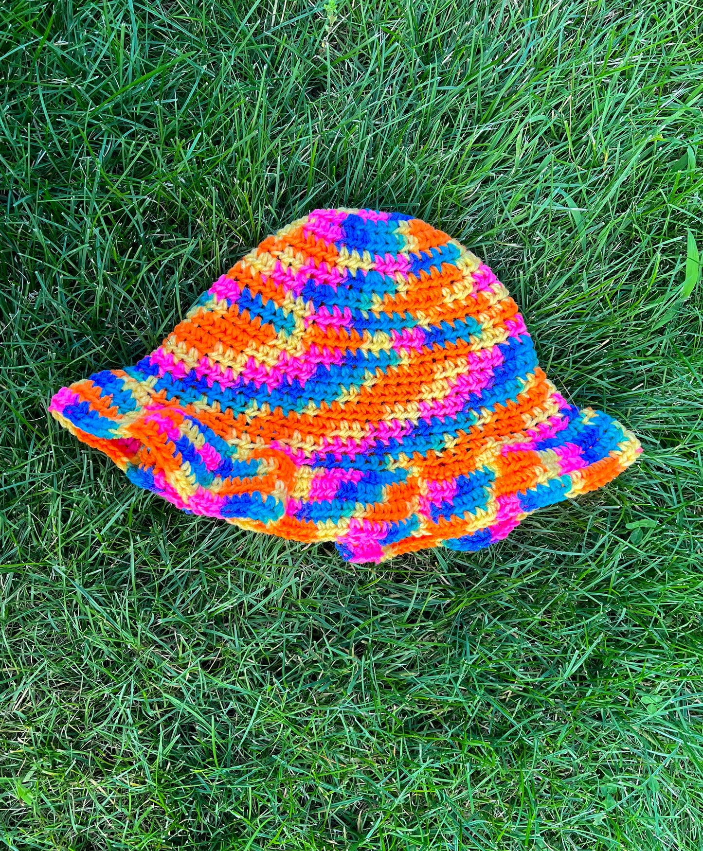 Vibrant Crochet Bucket Hat