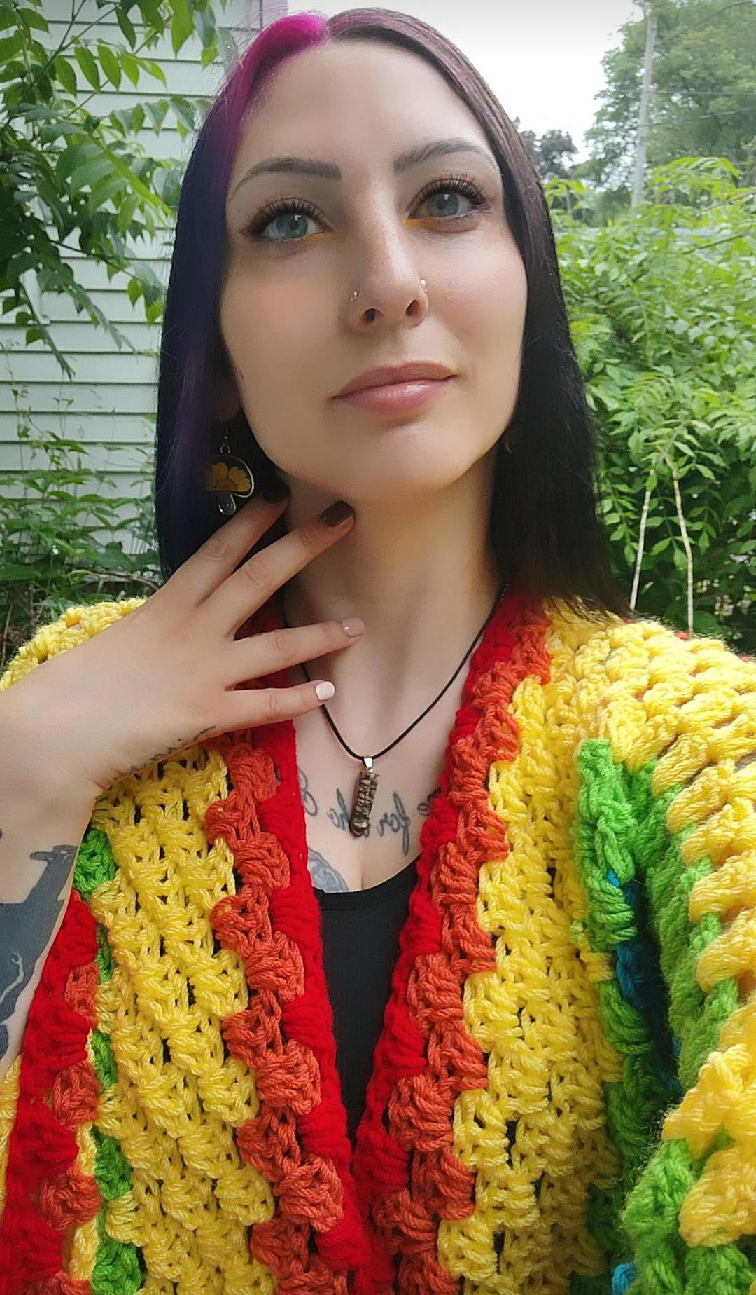 Rainbow pRiDe Scrap Yarn Cardigan