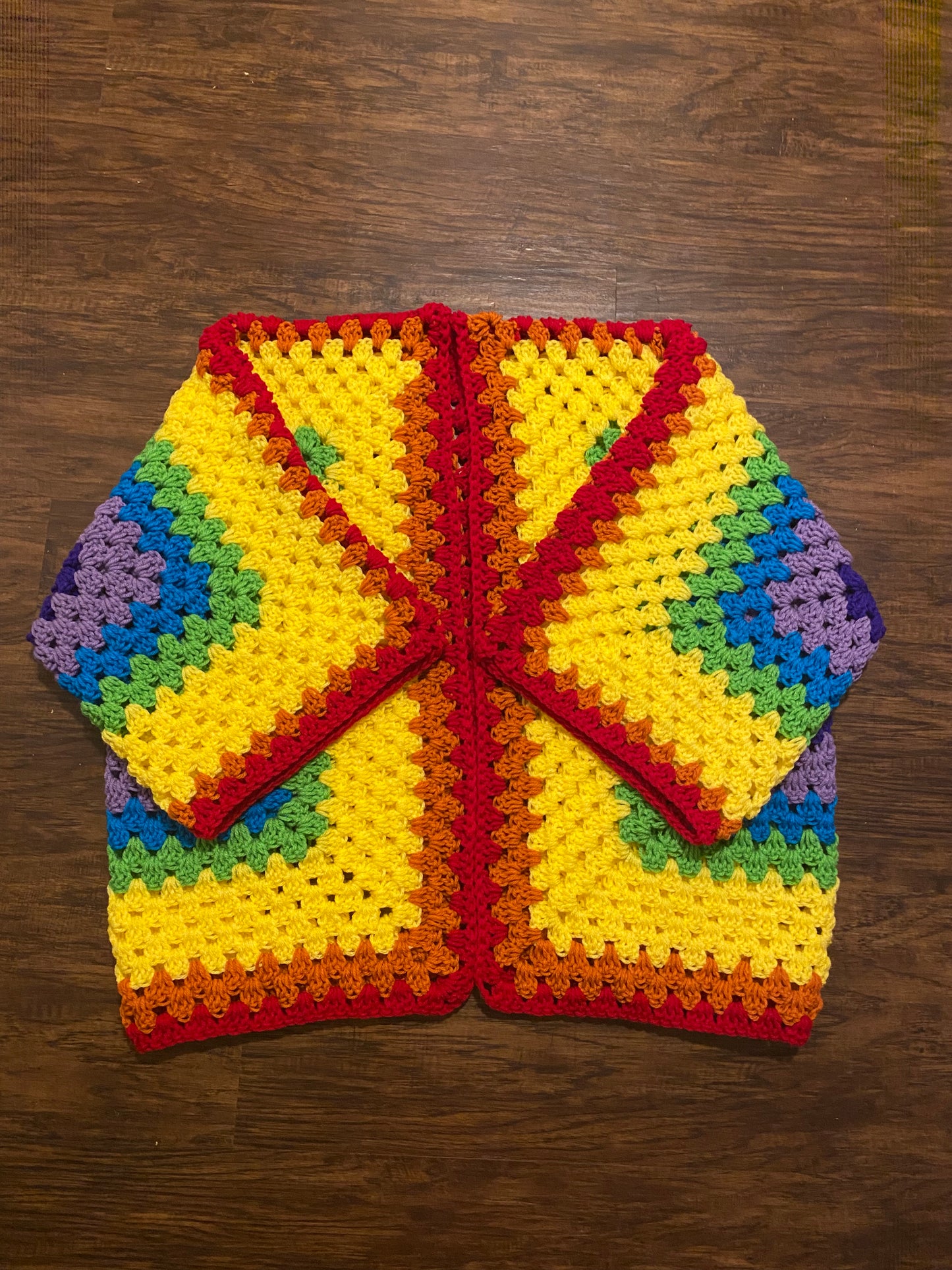 Rainbow pRiDe Scrap Yarn Cardigan