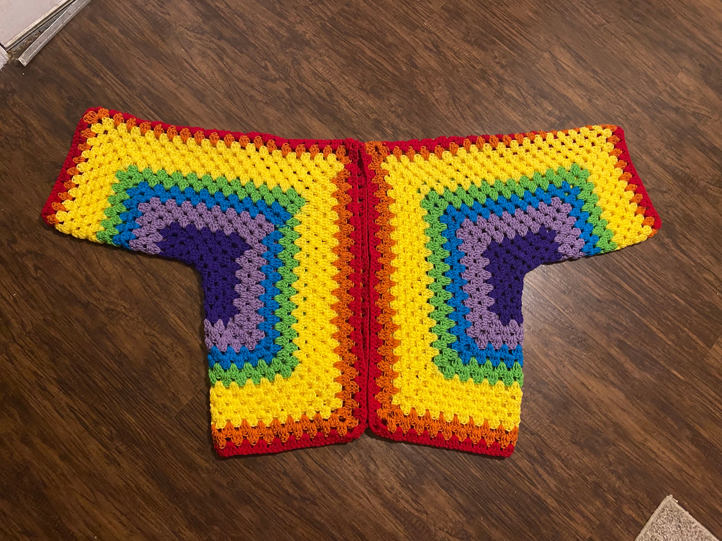 Rainbow pRiDe Scrap Yarn Cardigan