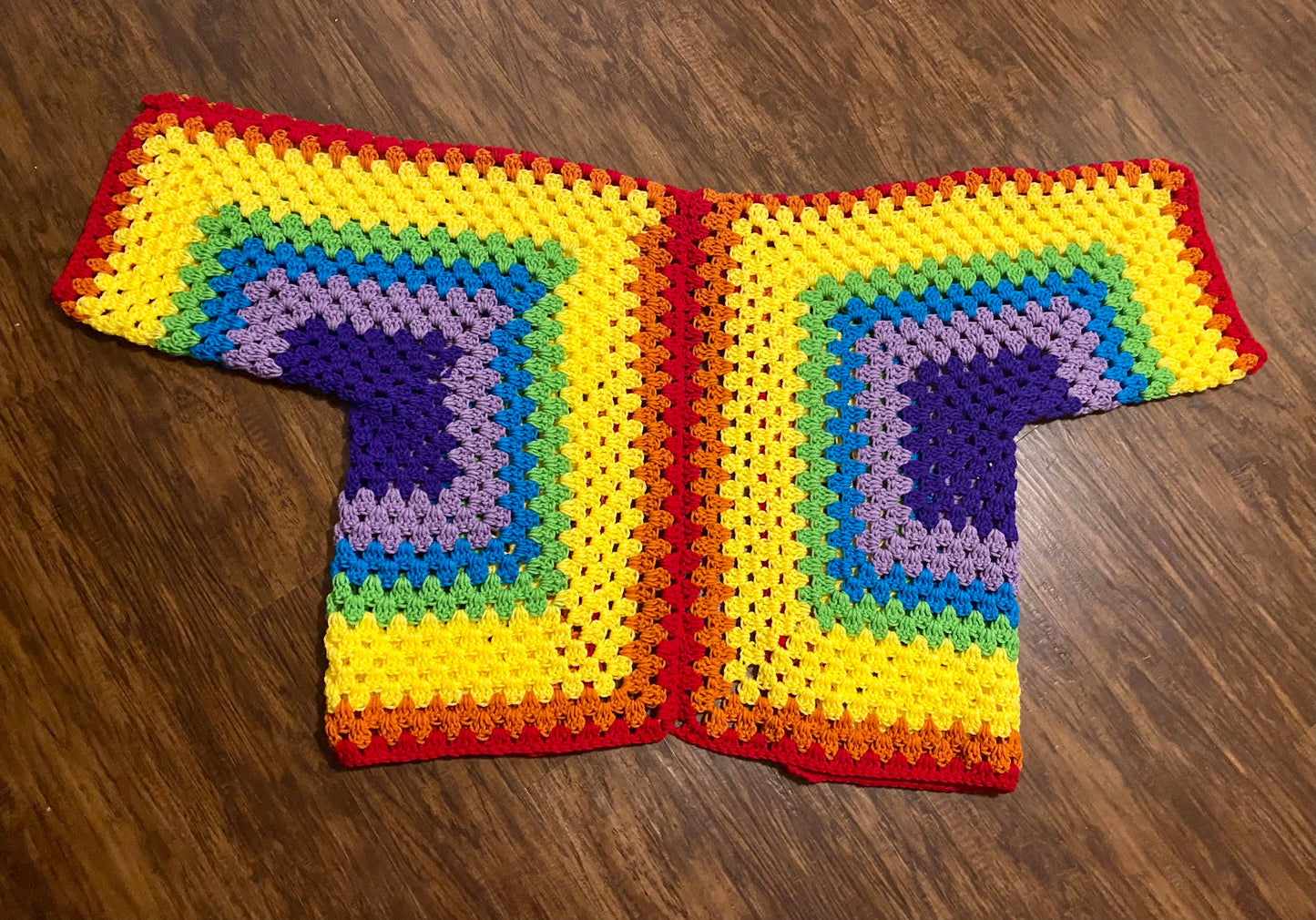 Rainbow pRiDe Scrap Yarn Cardigan