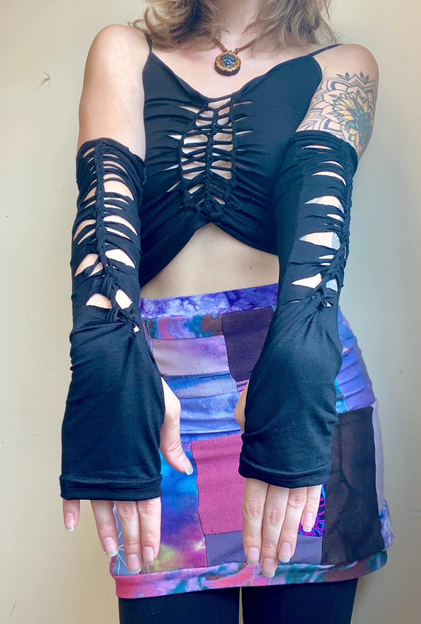 Slit Weave Arm Warmers