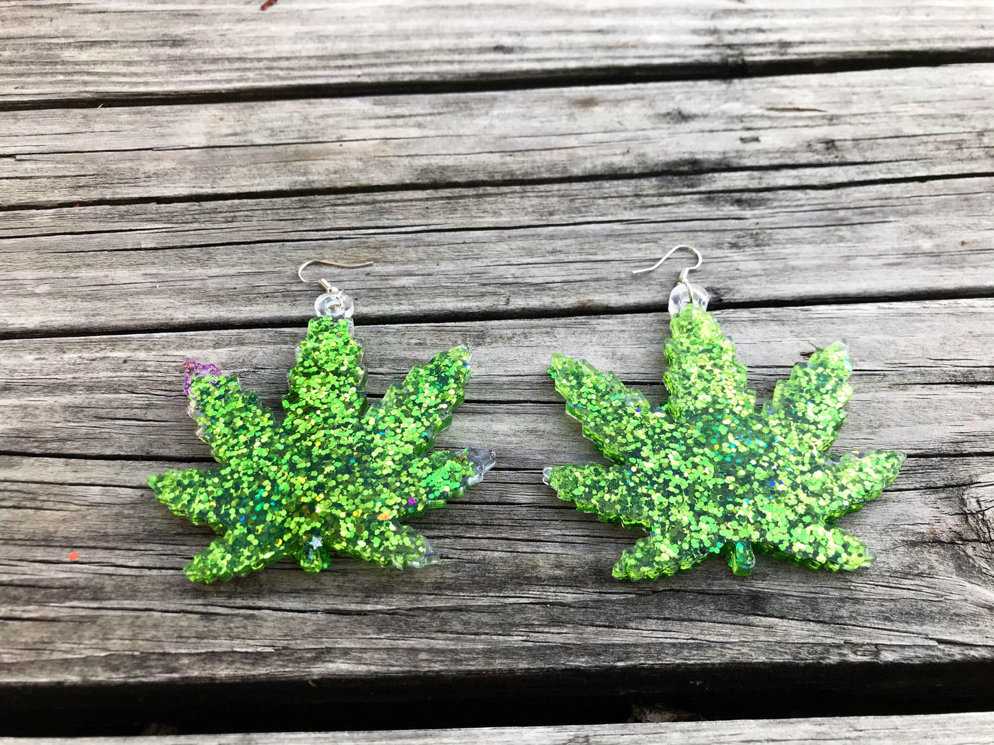 Marijuana Cannabis Leaf Earrings