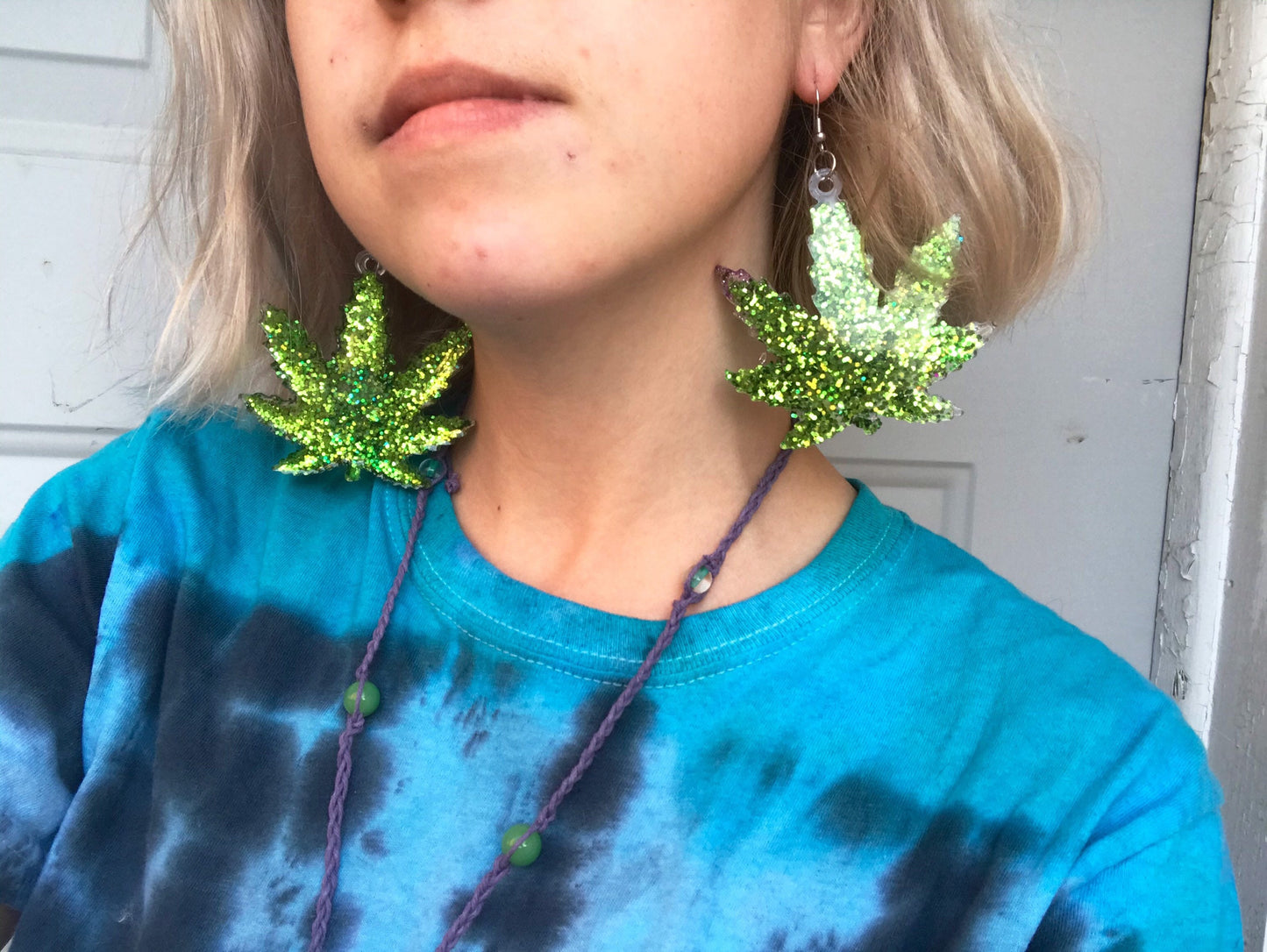 Marijuana Cannabis Leaf Earrings