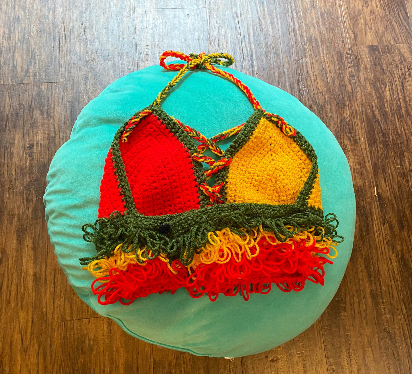 Rasta 4/20 Babe Crochet Top