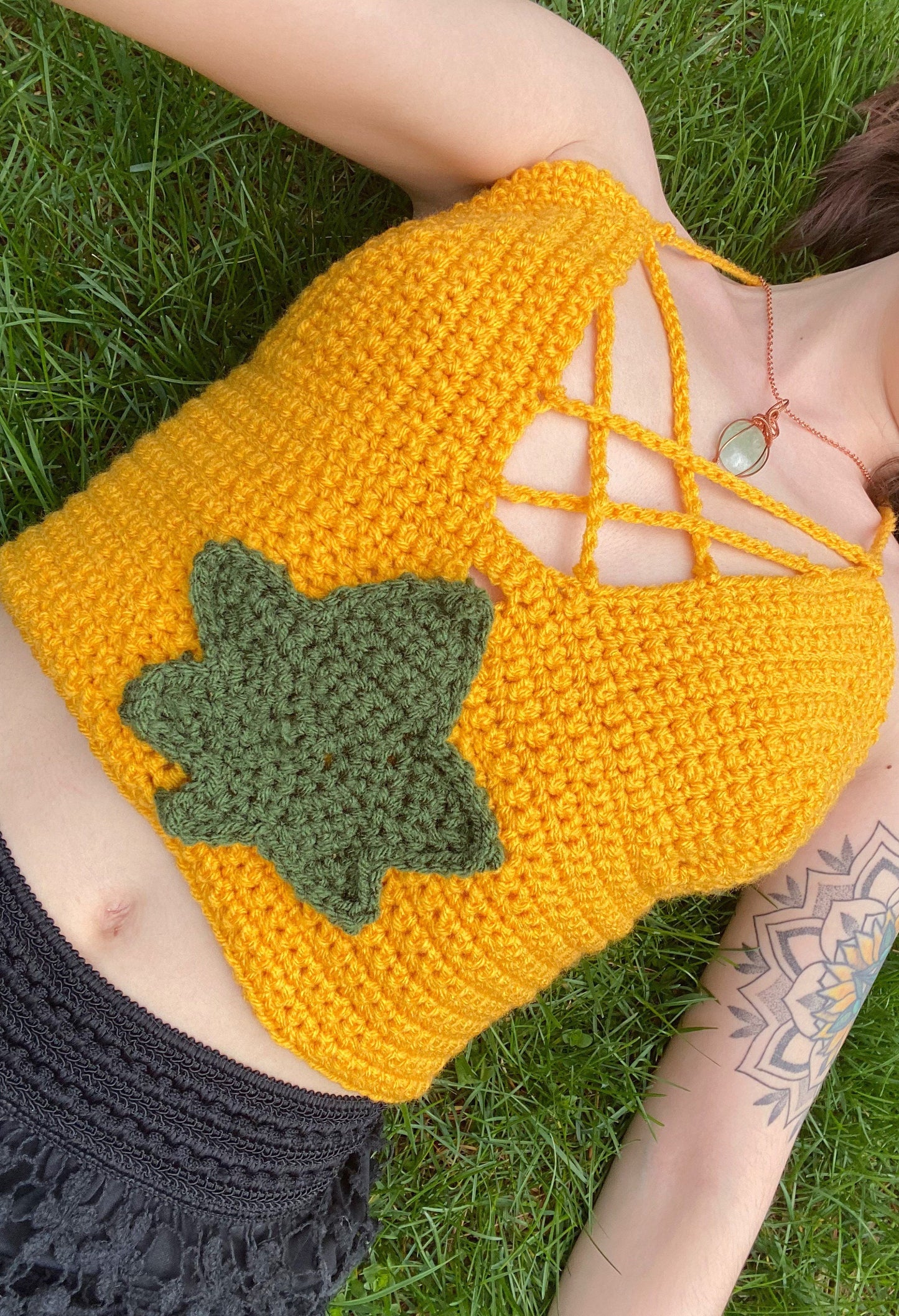 Pineapple Express Pot Leaf Crochet Top