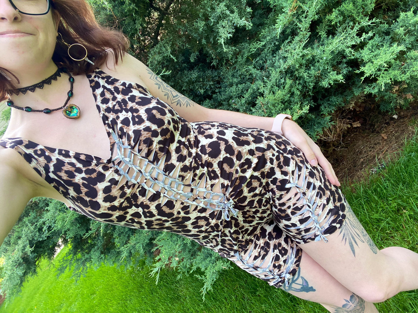 Recycled Sexy Jungle Goddess Romper