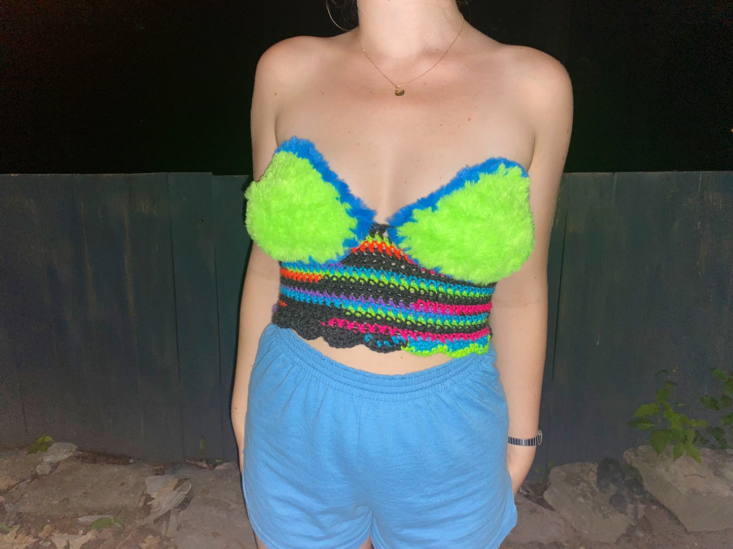 Size M/L Crochet Corset Crop Top