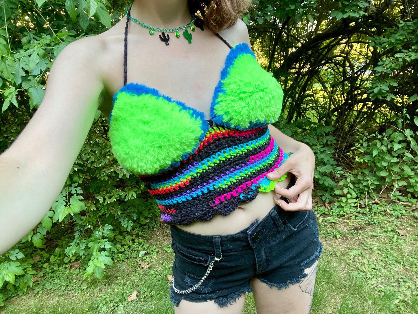 Size M/L Crochet Corset Crop Top