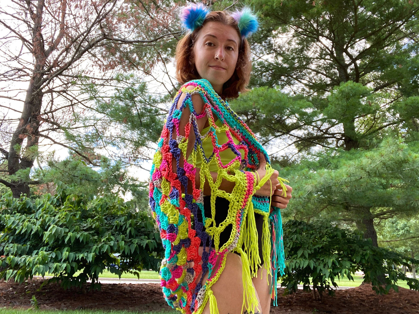 Candy Brain Crochet Shawl