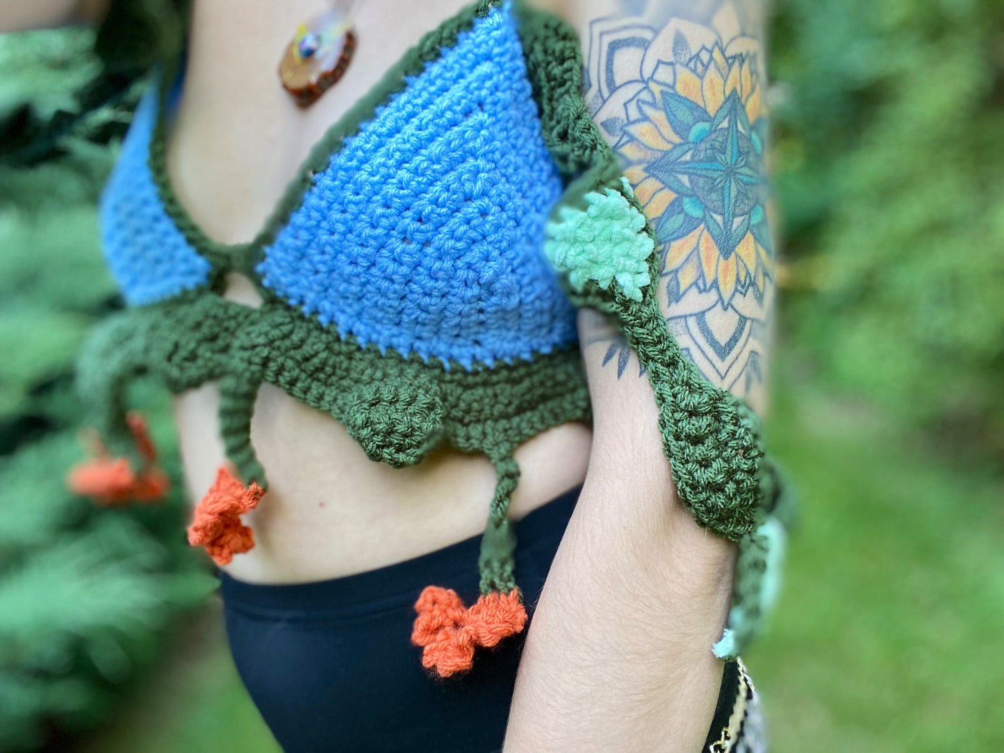 Pixie Fairy Fae Crochet Bralette Electric Forest Fantasy Fashion