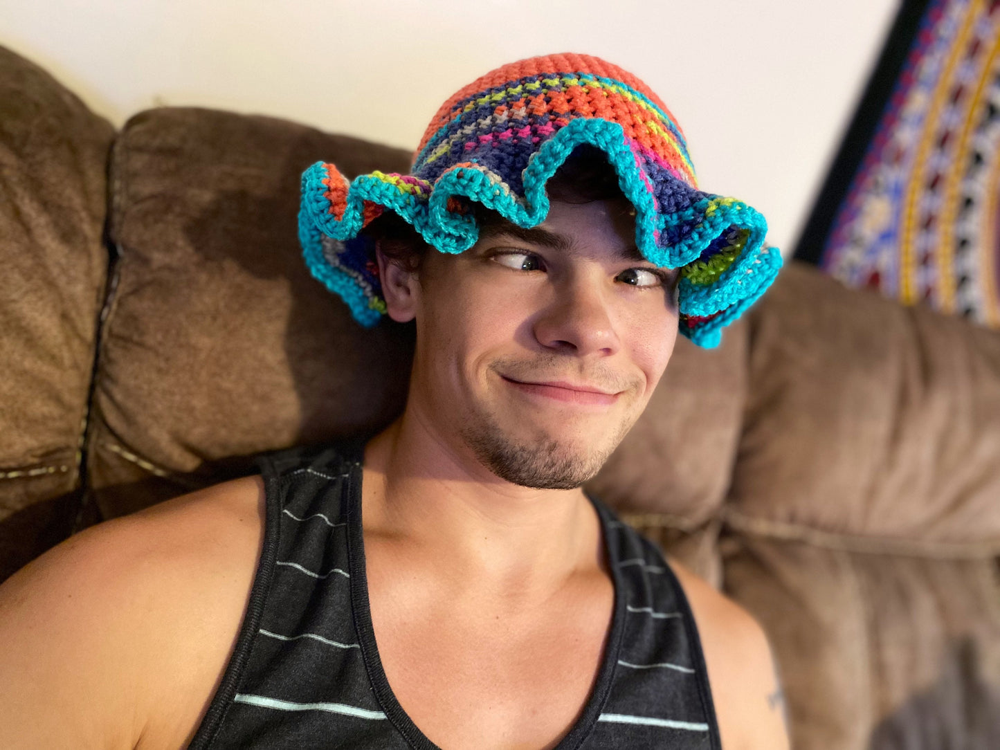 Acrylic Crochet Floppy Hats