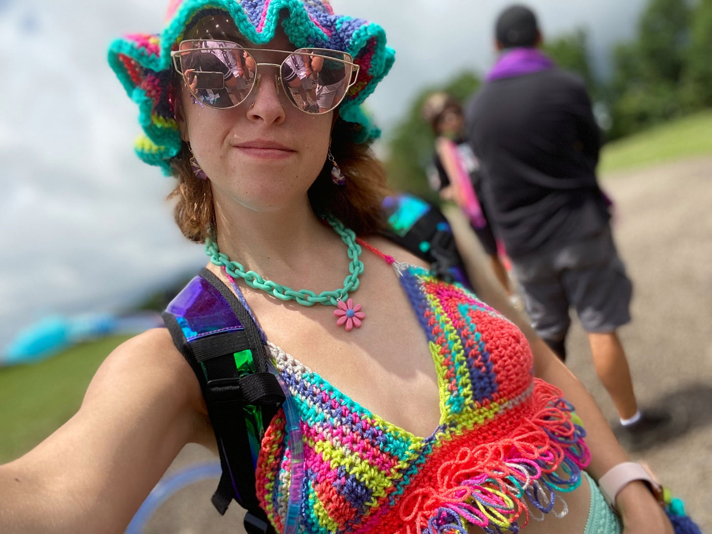 Custom Shaggy Crochet Crop Top