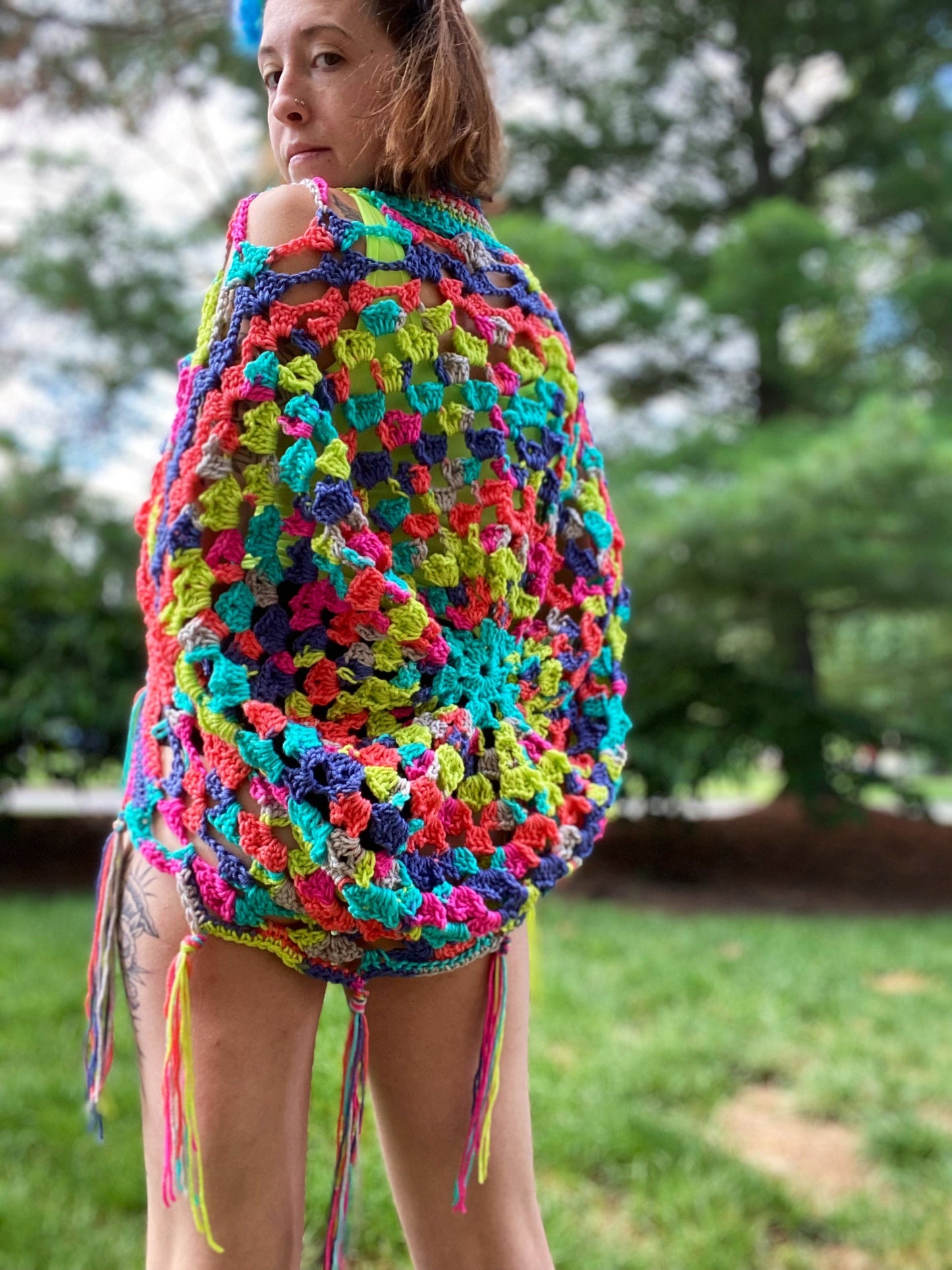 Candy Brain Crochet Shawl