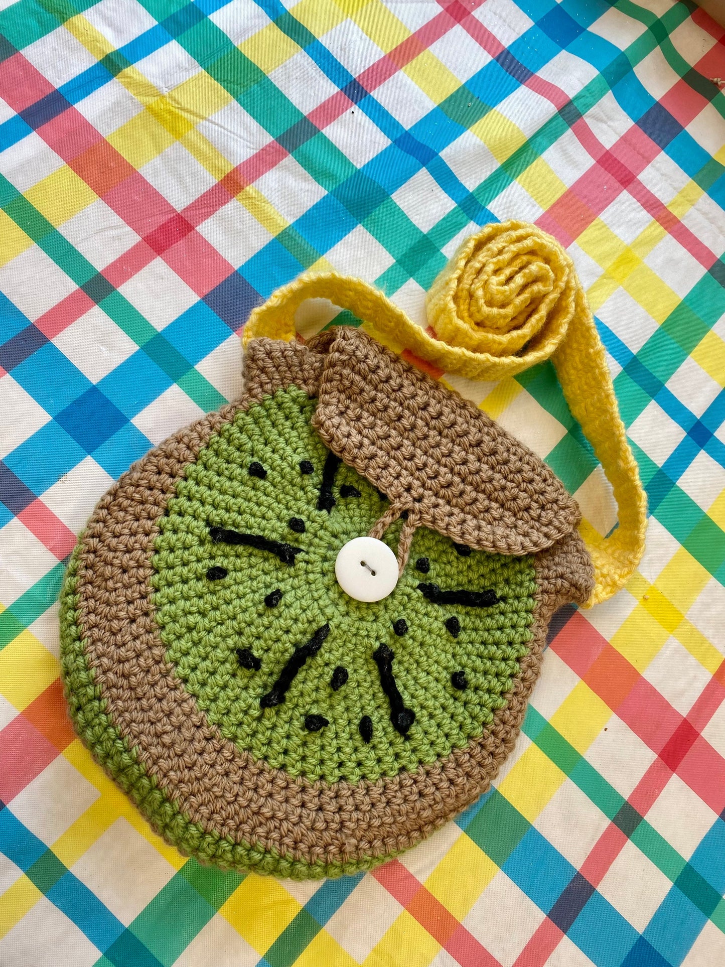 Crochet Kiwi Shoulder Bag