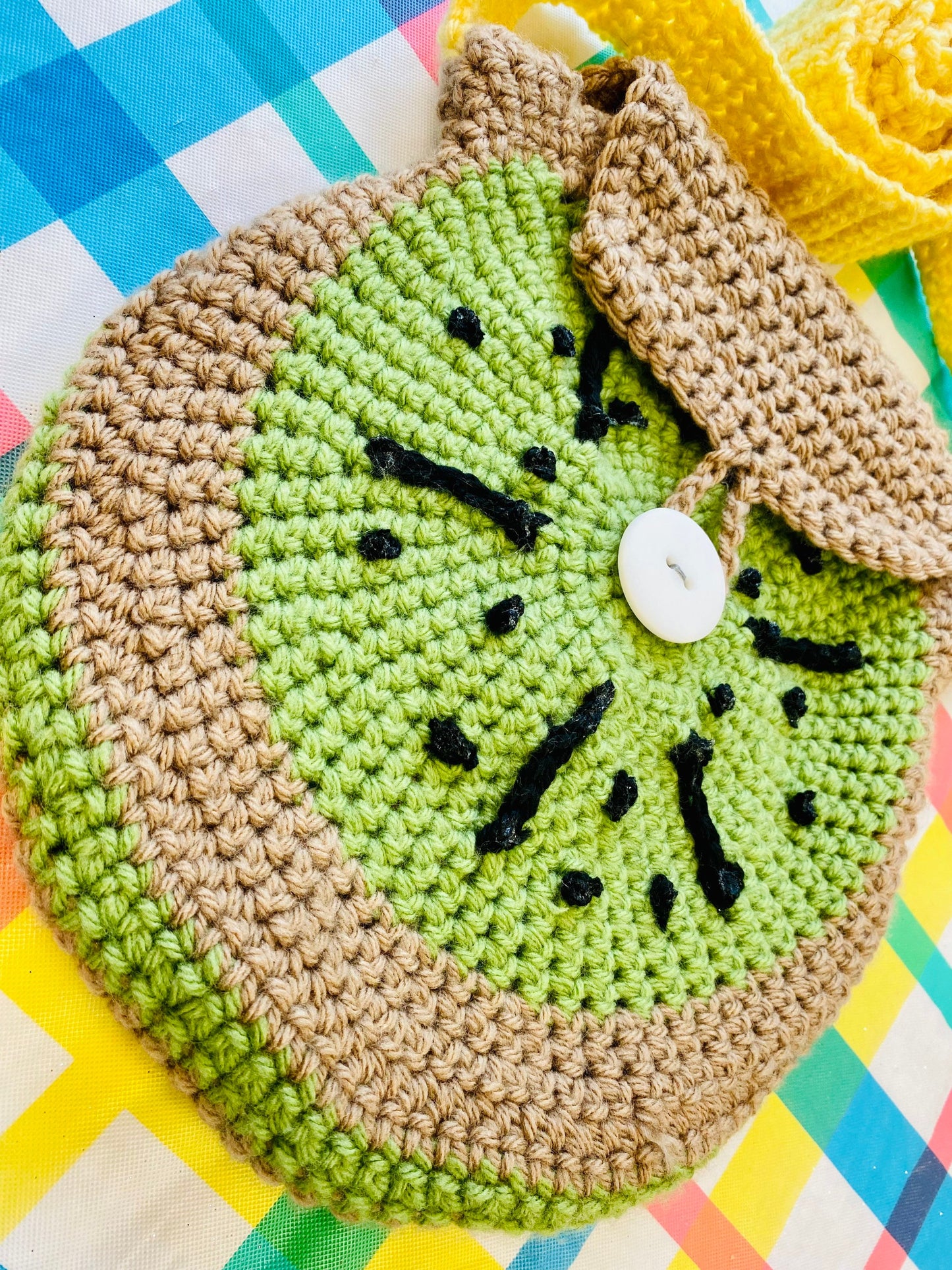 Crochet Kiwi Shoulder Bag