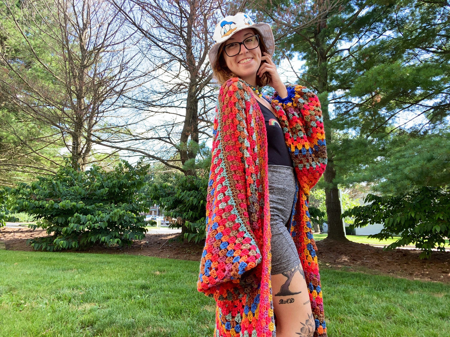 Rainbow Brain 2.0 Oversized Long Cardigan