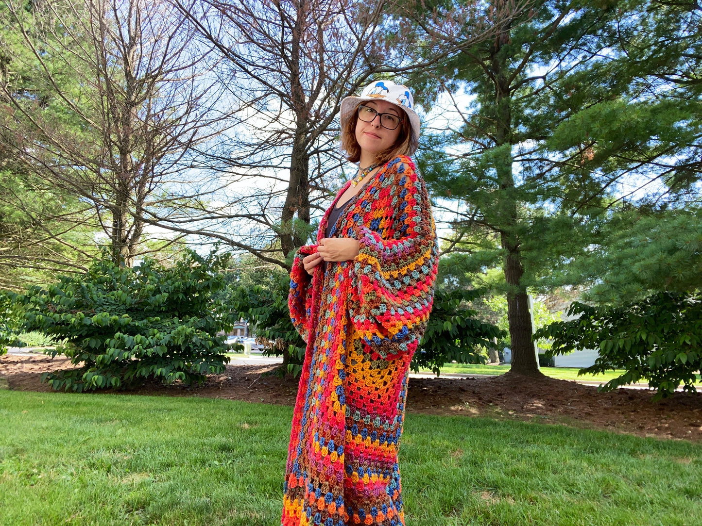 Rainbow Brain 2.0 Oversized Long Cardigan