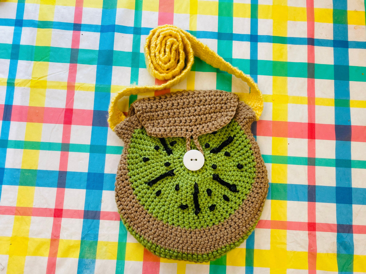 Crochet Kiwi Shoulder Bag