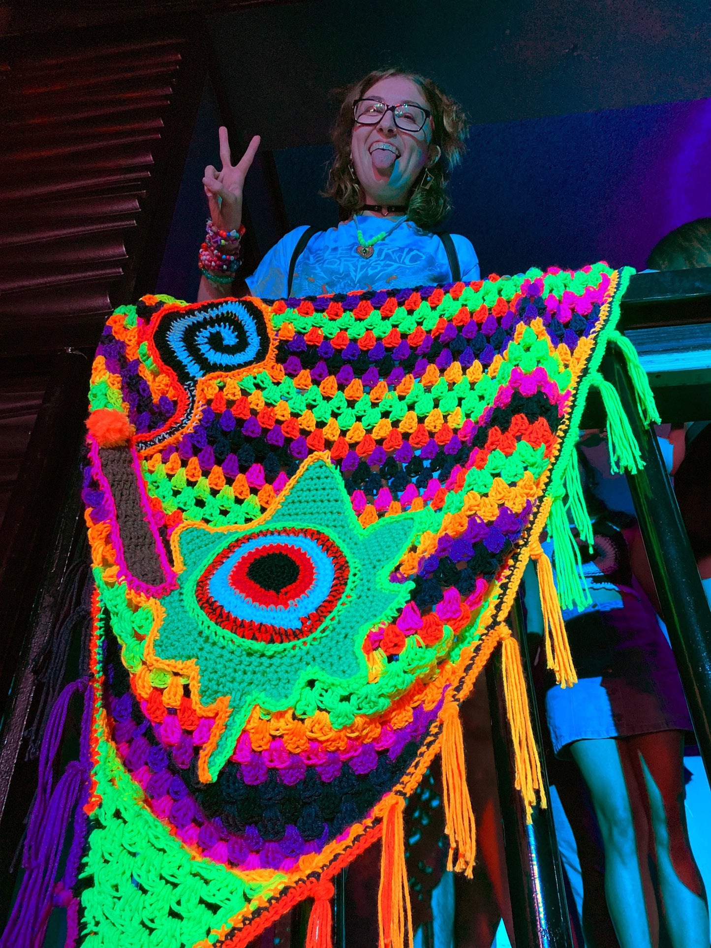 OOAK Blunt Lovers Crochet Cape