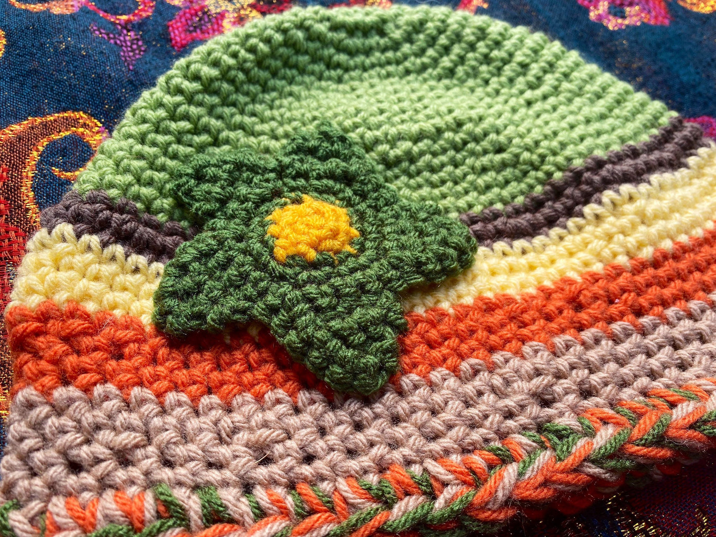 Autumn Vibes Flower Power Beanie