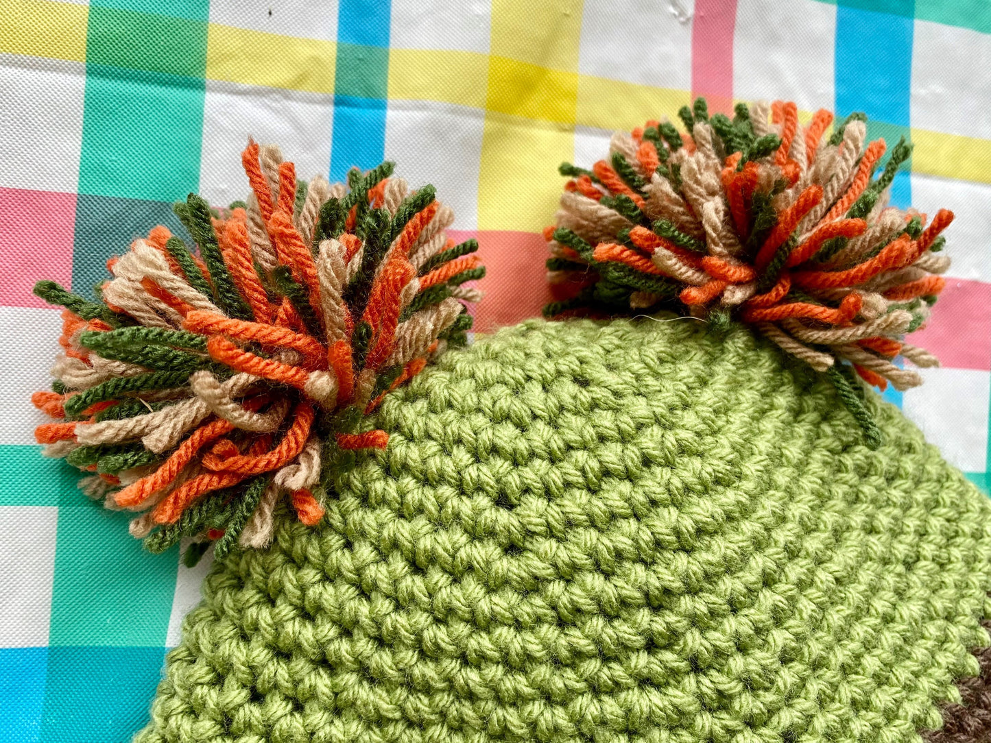 Aikido Caps Fall Fairy Beanie with Handmade Pom Poms