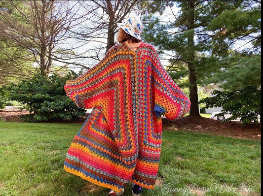 Rainbow Brain 2.0 Oversized Long Cardigan