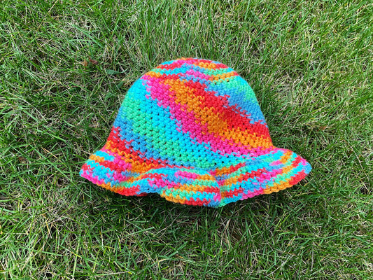 Retro Knit Bucket Hat