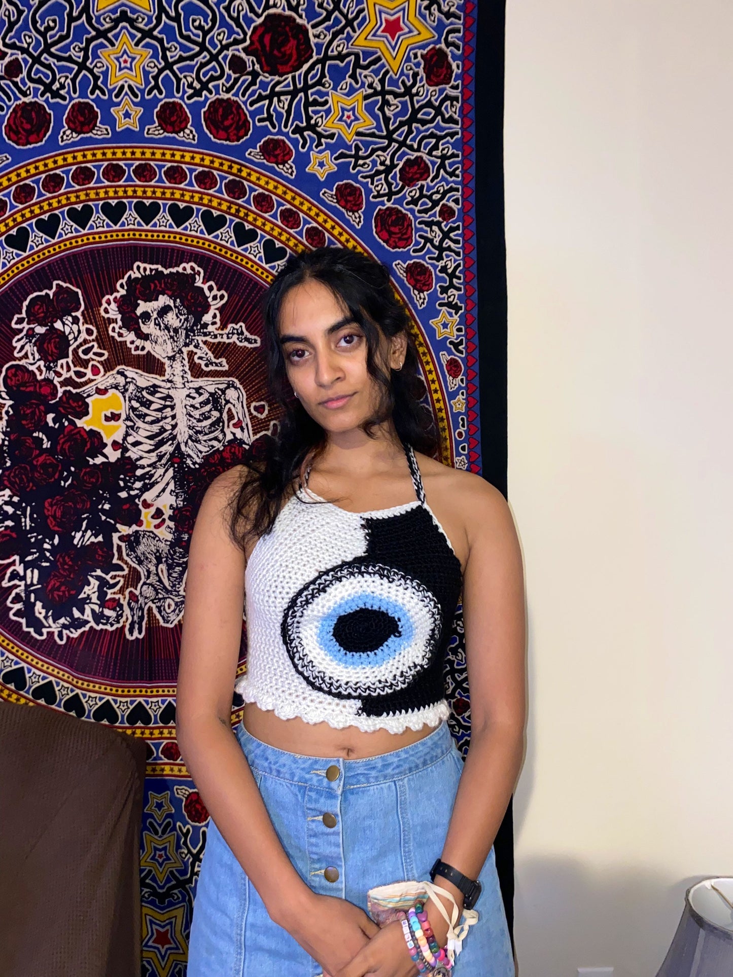 Yin and Yang Crochet Crop Top