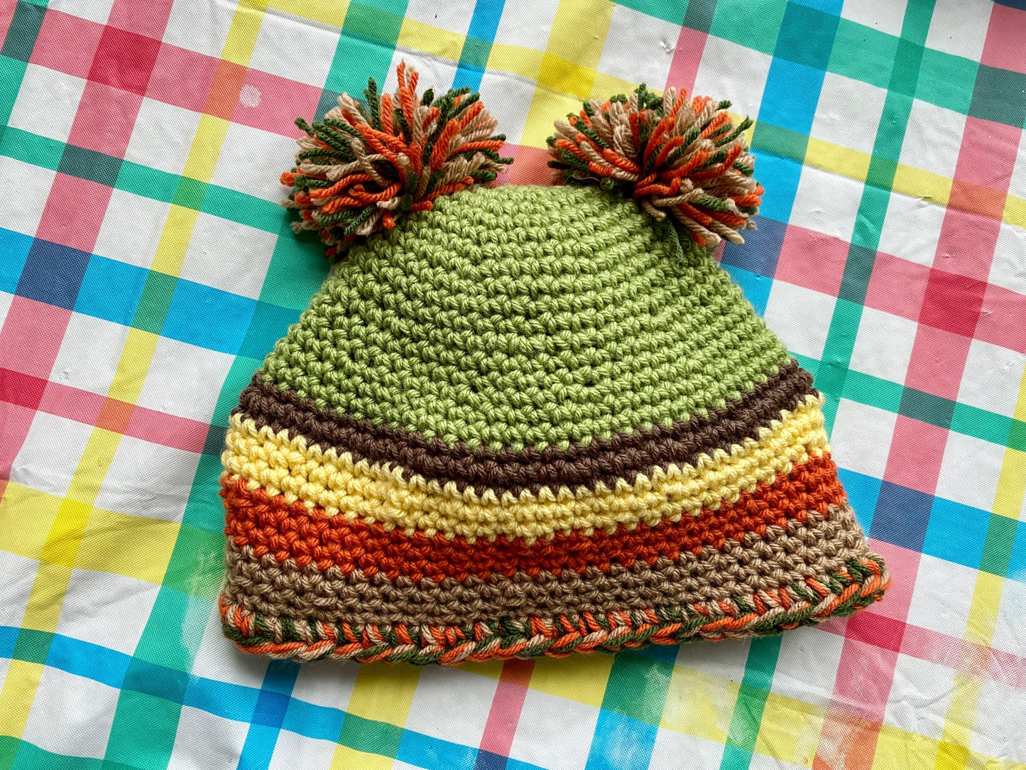 Aikido Caps Fall Fairy Beanie with Handmade Pom Poms