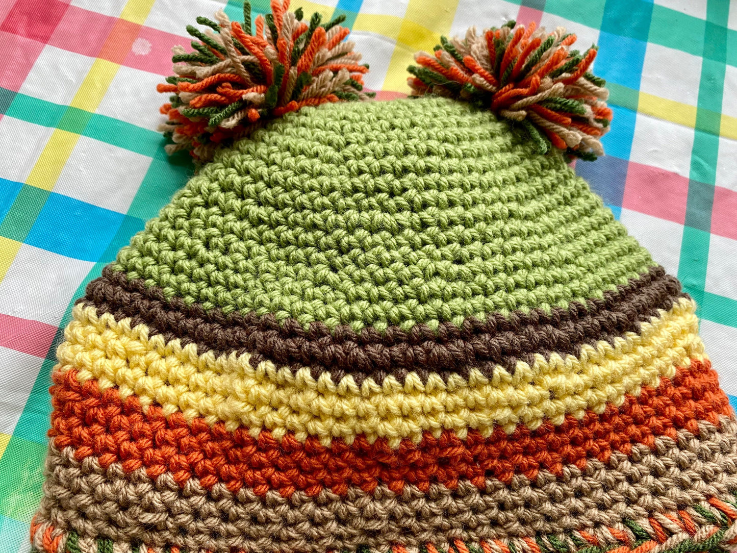 Aikido Caps Fall Fairy Beanie with Handmade Pom Poms