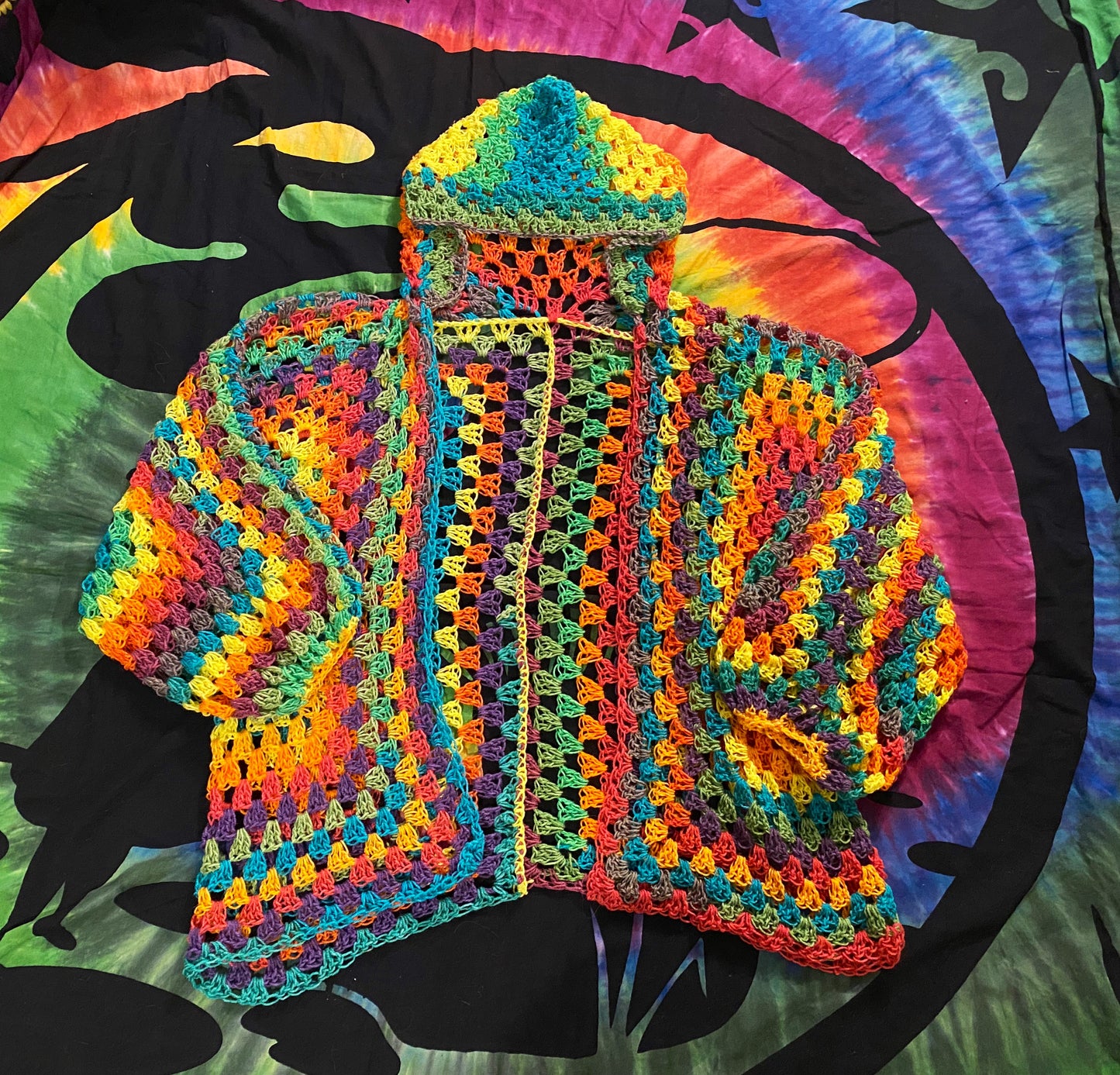 Hooded Jolly Rancher Campfire Cardigan