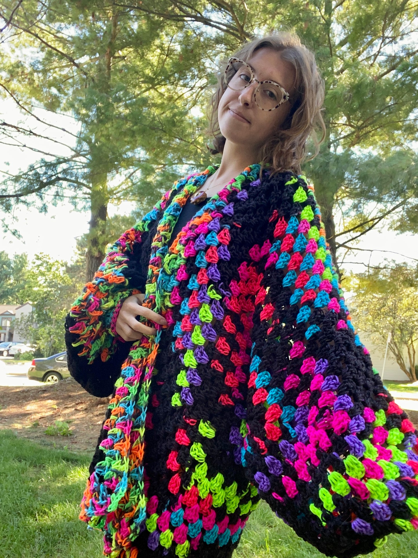 “Oversized” Fractals Cardigan