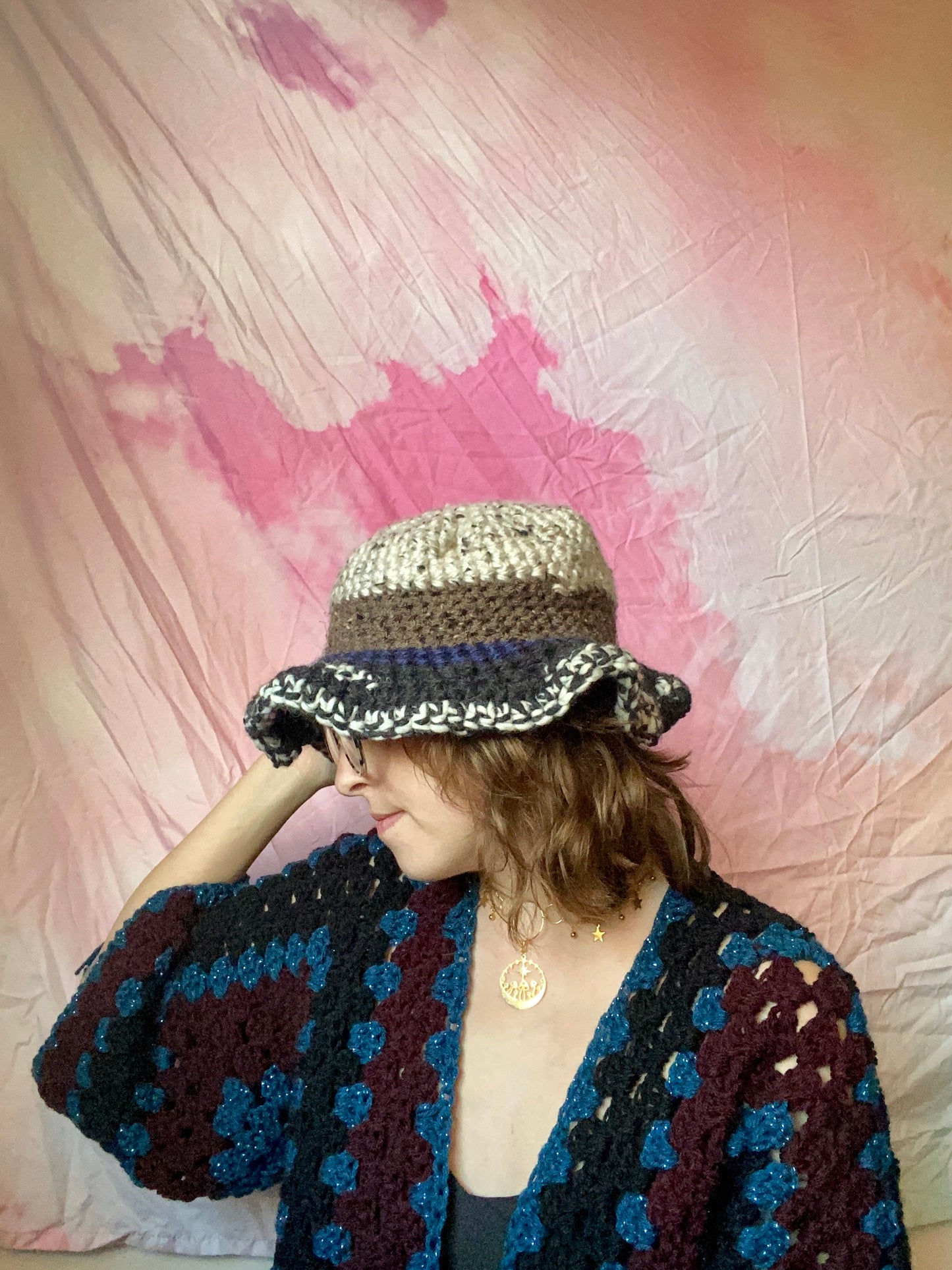 Boho Acrylic and Wool Bucket Hat