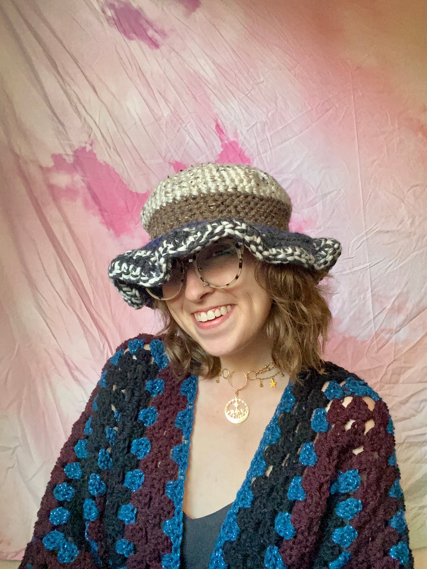 Boho Acrylic and Wool Bucket Hat