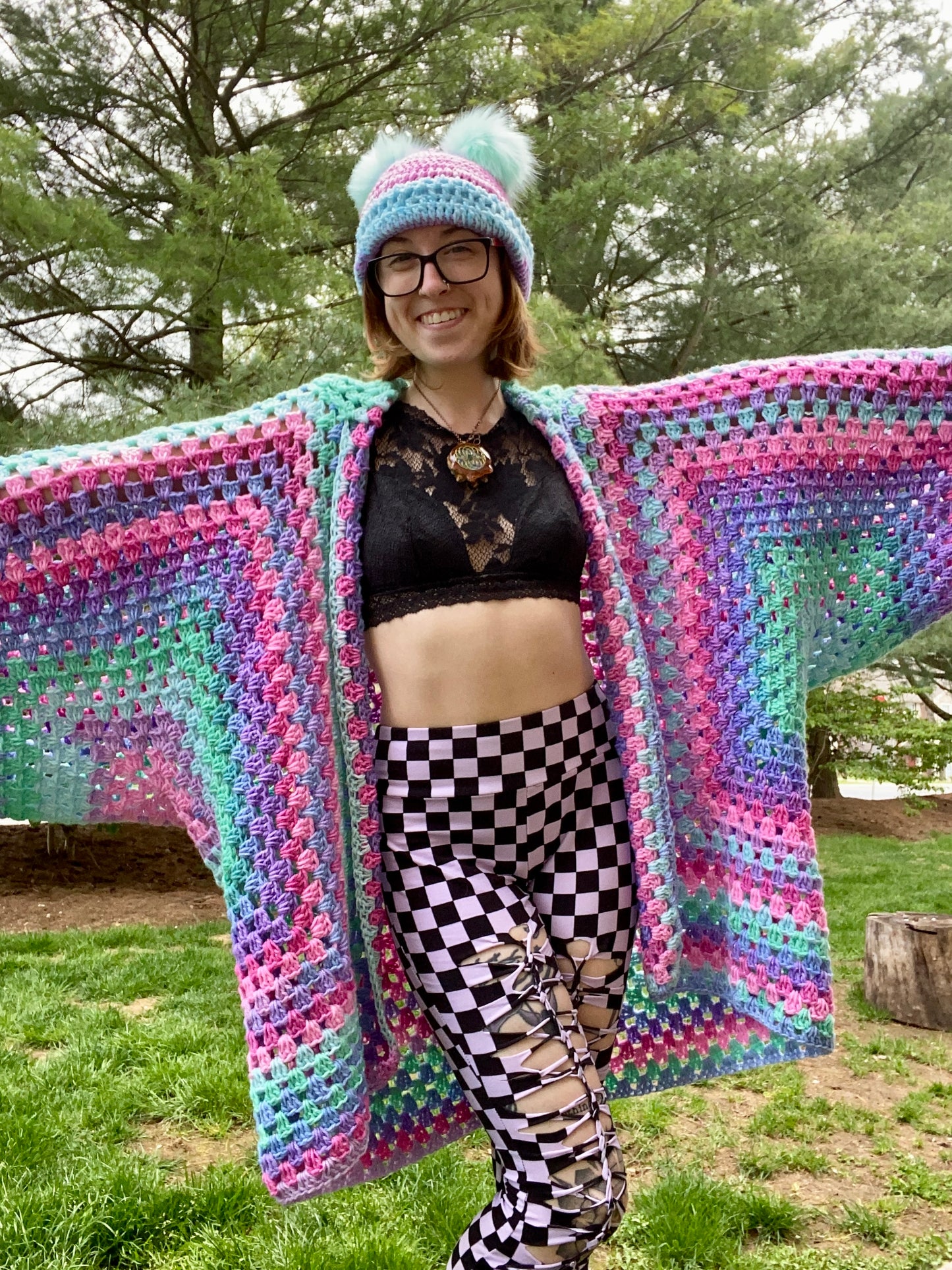 Mermaid Magic Cardigan and Beanie Set