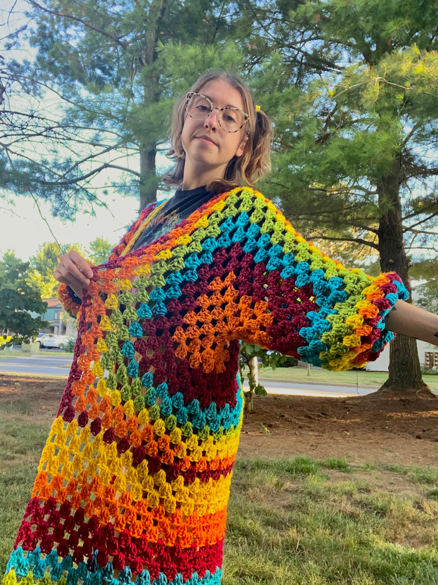 Long Rainbow Brain Duster