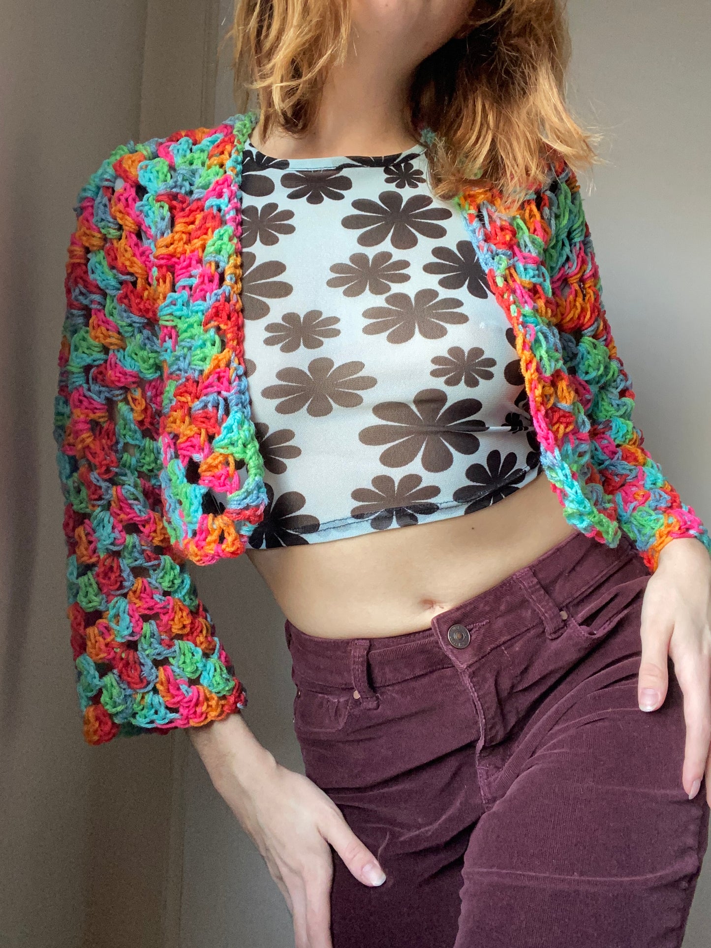 Birthday Cake Cropped Cardi