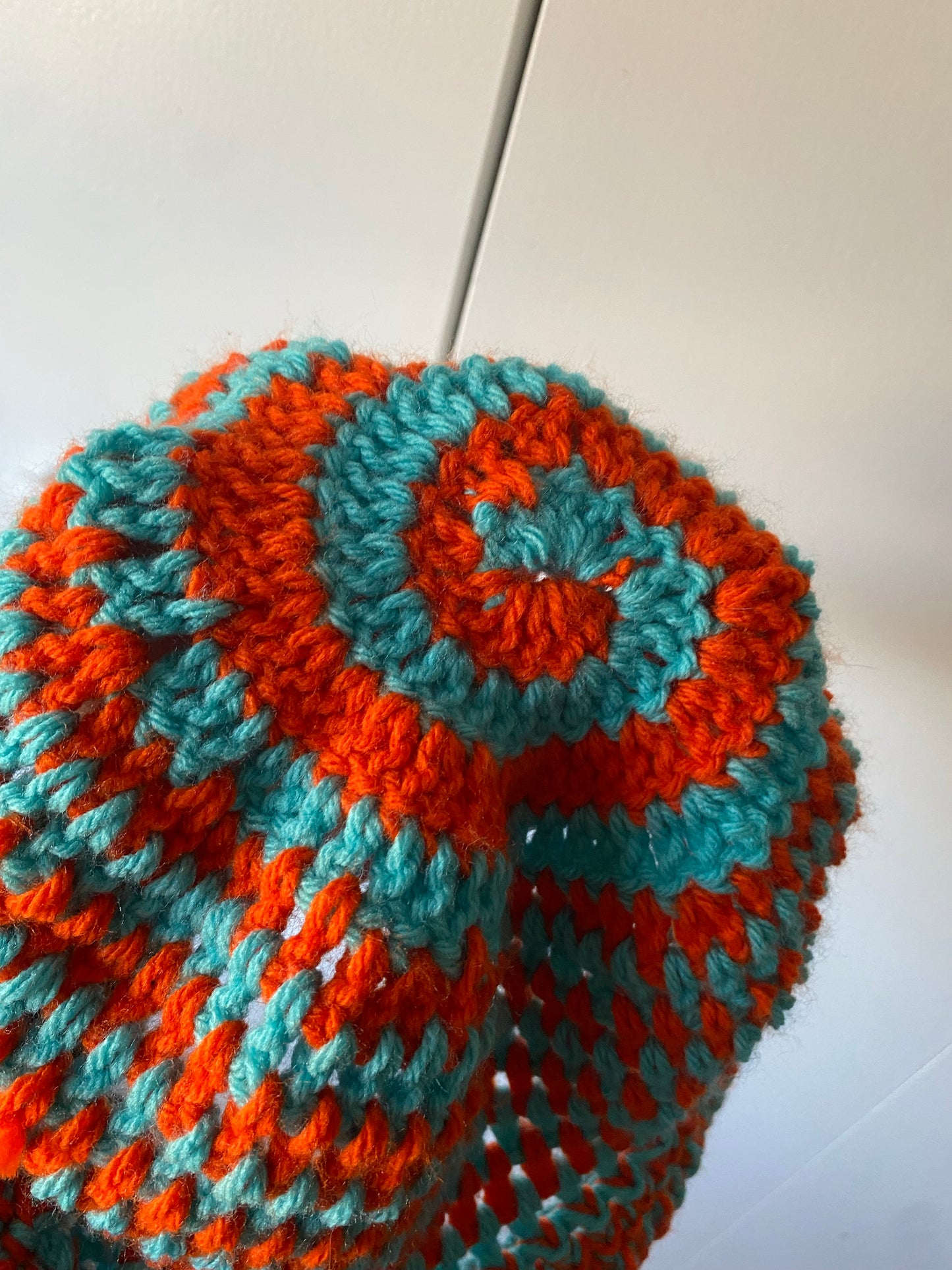 Blue and Orange Spiral Fedora