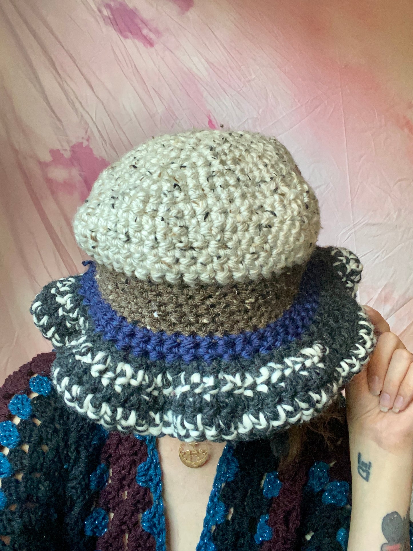 Boho Acrylic and Wool Bucket Hat