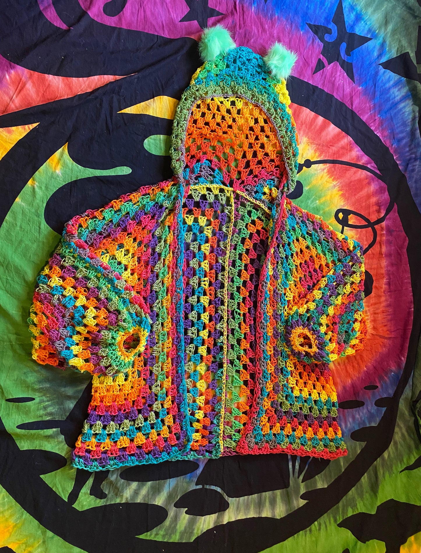 Retro Rainbow Aikido Cardi