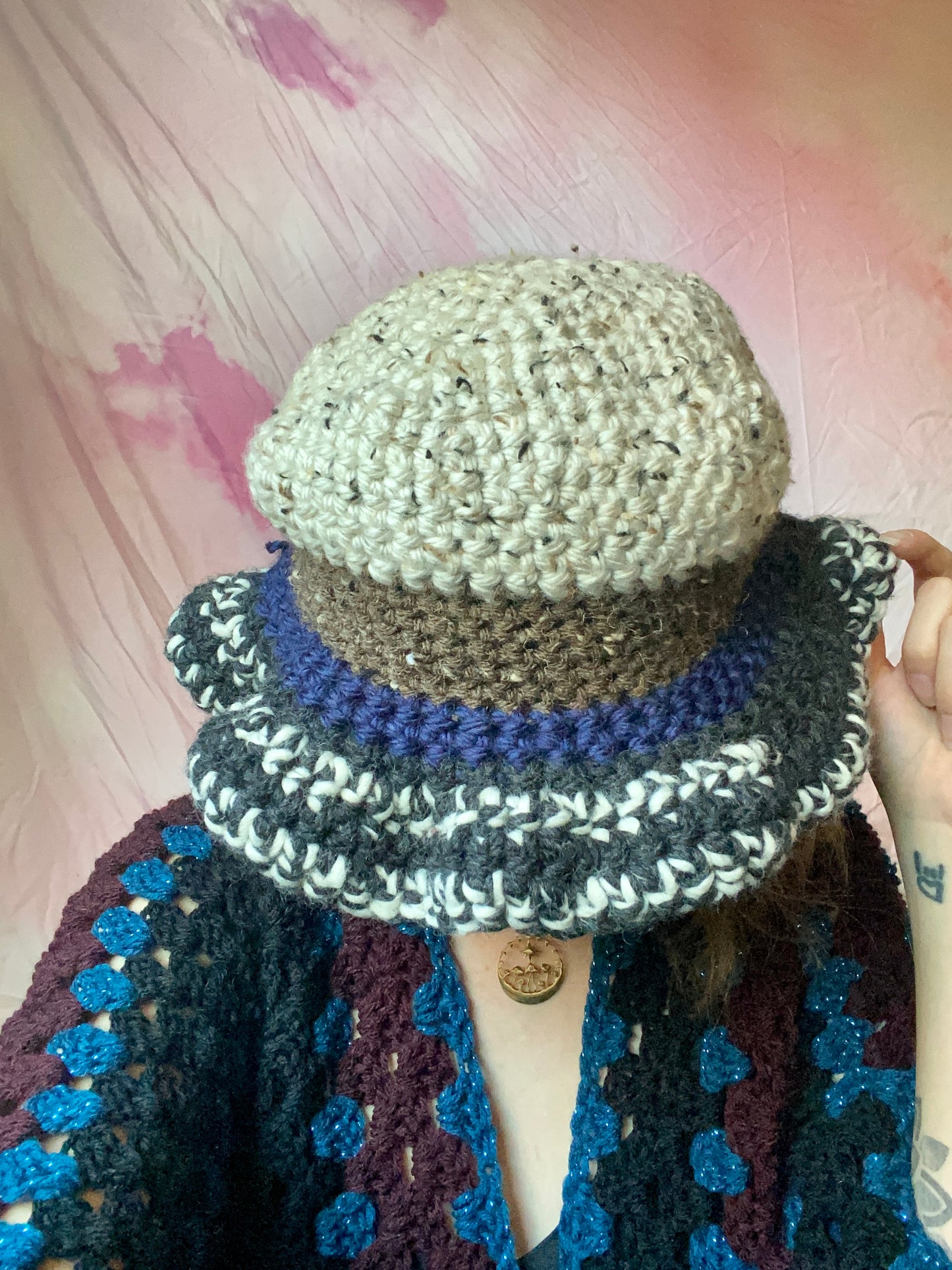 Boho Acrylic and Wool Bucket Hat