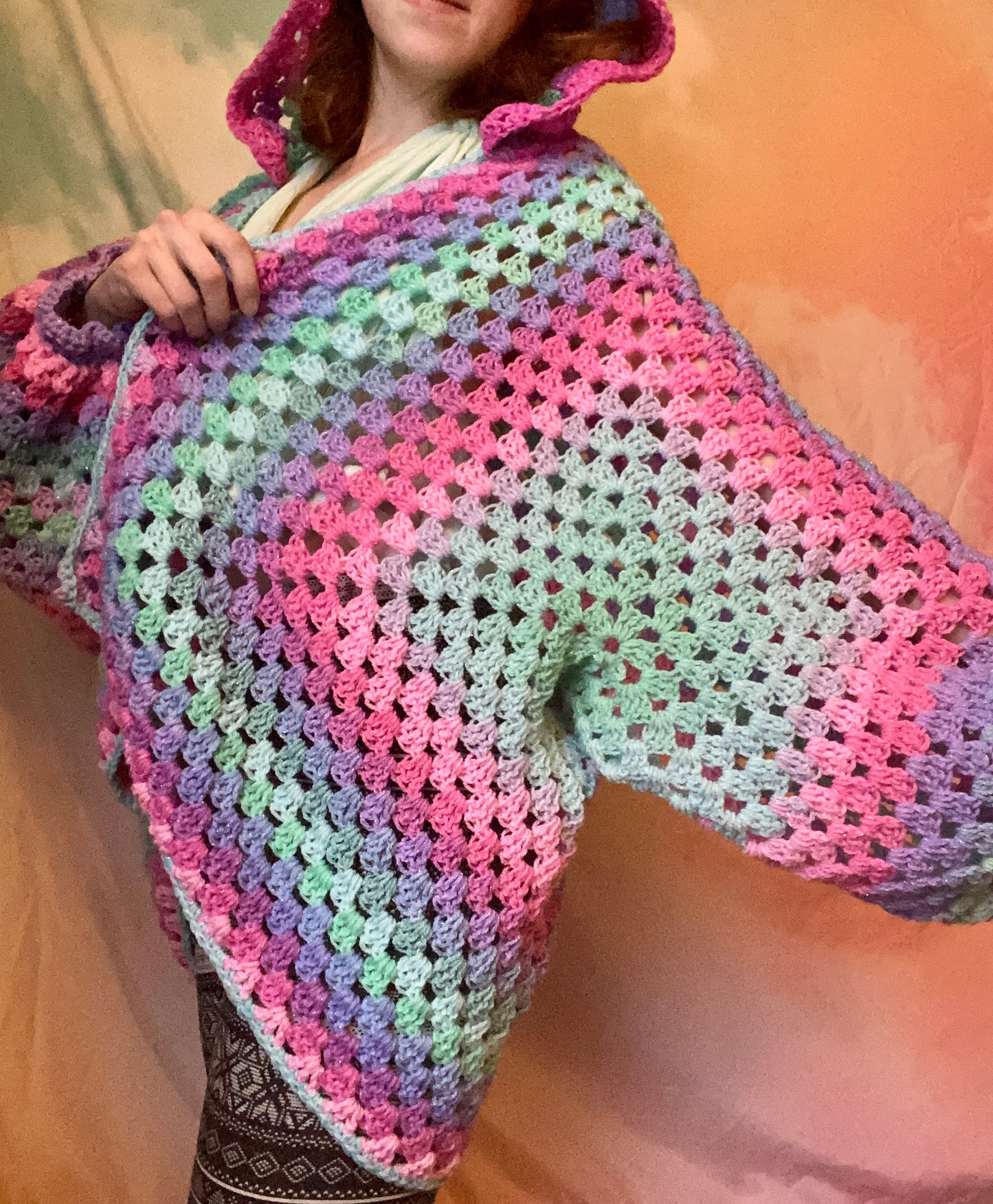 Hooded Mermaid Vibes Hexagon Cardigan